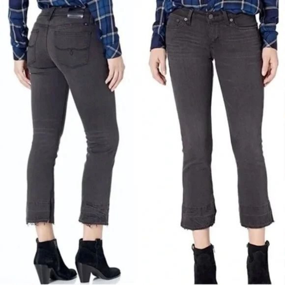 Lucky Brand jeans 10/30 Lolita Shrunken Boot bootcut denim split cuff frayed hem - Picture 16 of 16